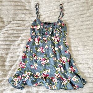 Vintage Forever 21 Floral Blue Babydoll top